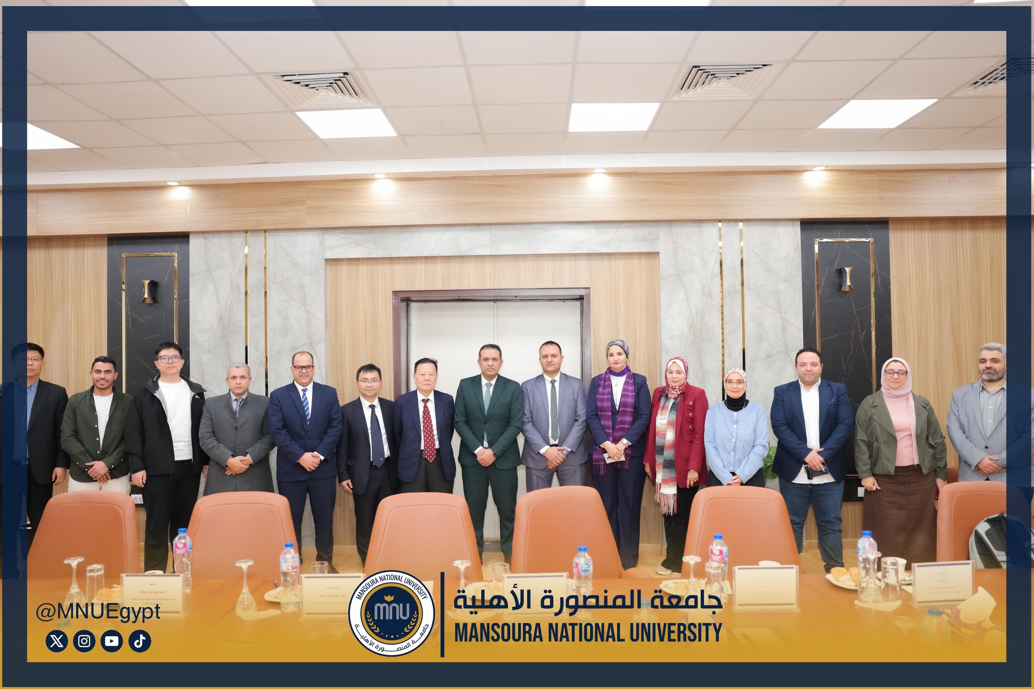 جامعة المنصورة الأهلية تستقبل وفدًا صينيًا رفيعًا لبحث شراكات أكاديمية دولية والتبادل العلمي